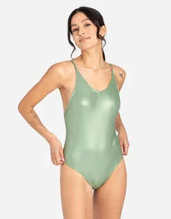 Badpak - Gerecycled polyester - groen