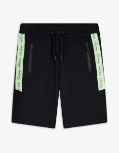 Bermuda - Contraststrepen - zwart