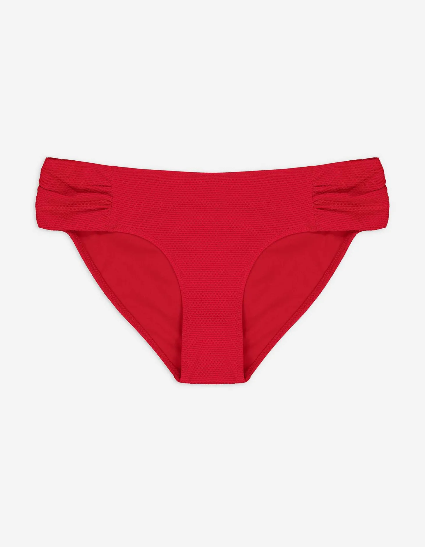 Bikinibroekje - Gestructureerd materiaal - rood