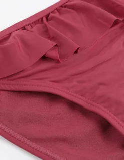 Bikinibroekje - Vetersluitingen opzij - donkerrood