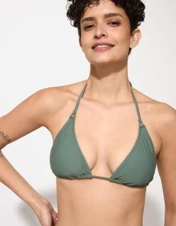 Bikinitop - Effen - donkergroen