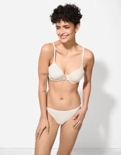 Bikinitop - Lurex - wit