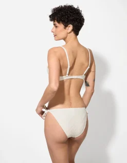 Bikinitop - Lurex - wit