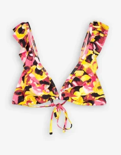 Bikinitop - Volants - geel