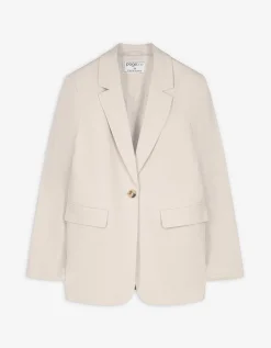 Blazer - Effen - beige