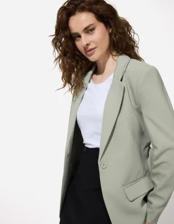 Blazer - Effen - donkergroen