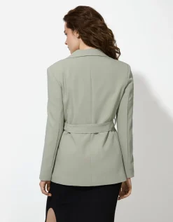 Blazer - Effen - donkergroen