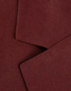 Blazer - Linnenmix - donkerbruin