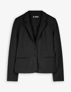 Blazer - V-hals - zwart