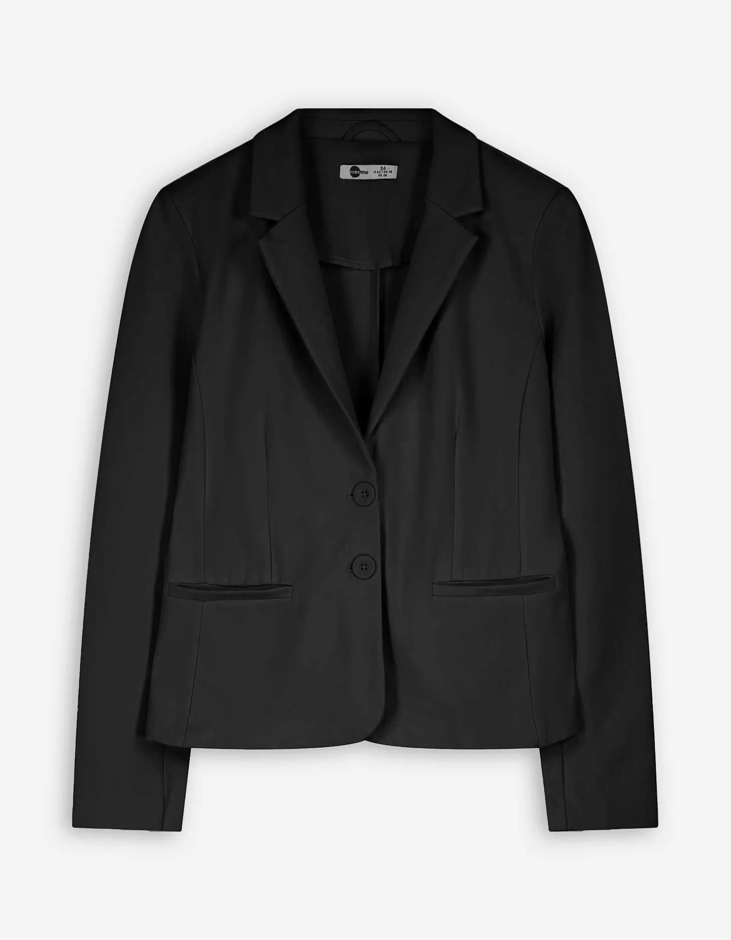 Blazer - V-hals - zwart