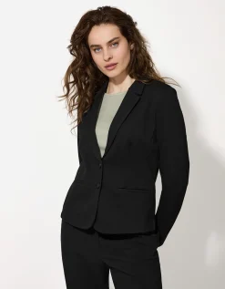 Blazer - V-hals - zwart
