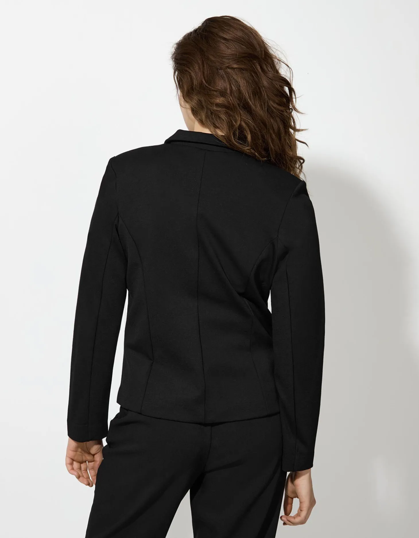 Blazer - V-hals - zwart