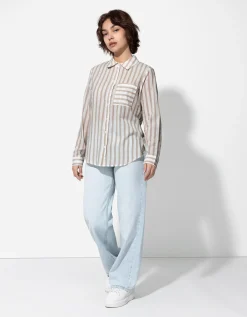 Blouse - Borstzak - beige