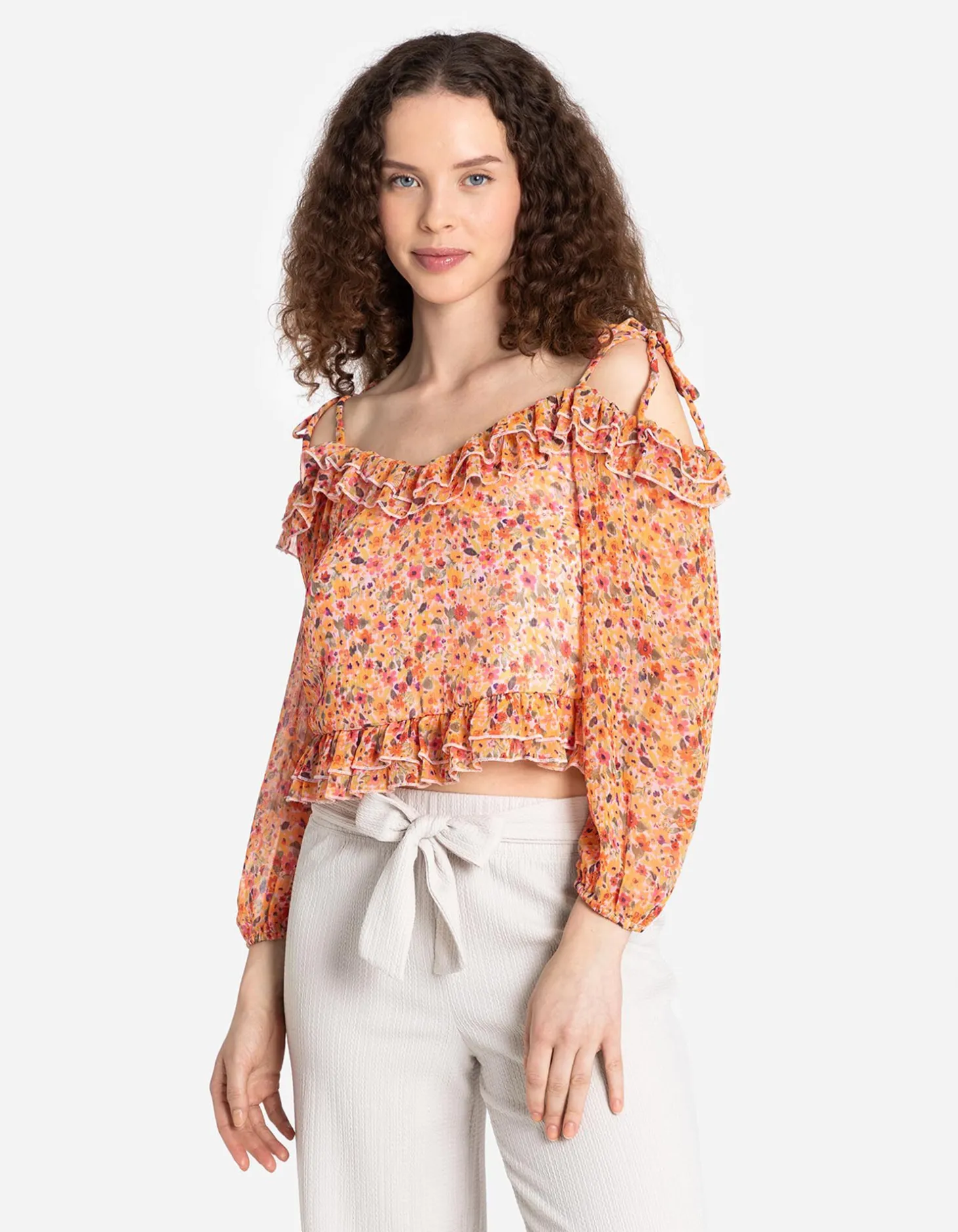 Blouse - Chiffon - roze
