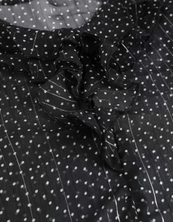 Blouse - Chiffon - zwart