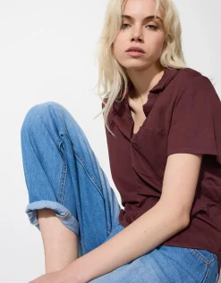 Blouse - Effen - donkerrood