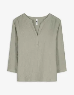 Blouse - Effen - lichtgroen