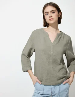 Blouse - Effen - lichtgroen