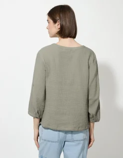 Blouse - Effen - lichtgroen