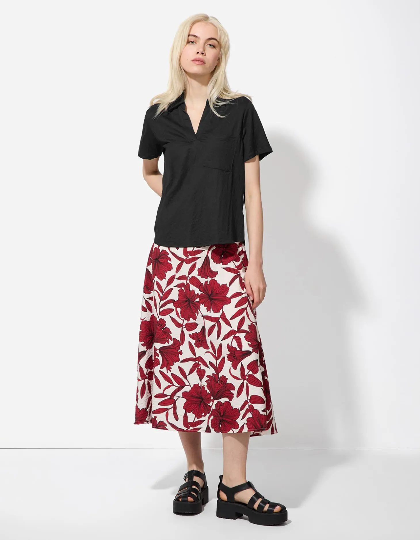 Blouse - Effen - zwart