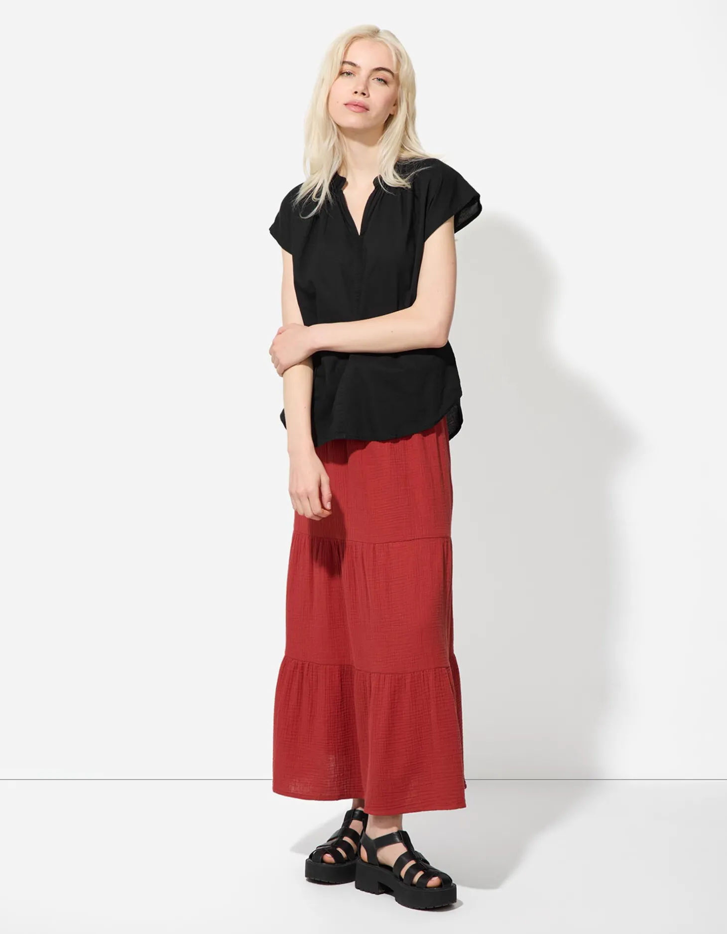 Blouse - Effen - zwart