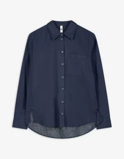 Blouse - Katoen - donkerblauw