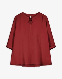 Blouse - Katoen - donkerrood