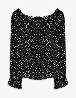 Blouse - LENZING™ ECOVERO™ - zwart