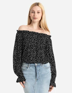 Blouse - LENZING&trade; ECOVERO&trade; - zwart