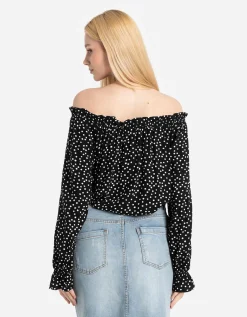 Blouse - LENZING&trade; ECOVERO&trade; - zwart