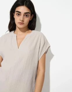 Blouse - Mousseline - beige
