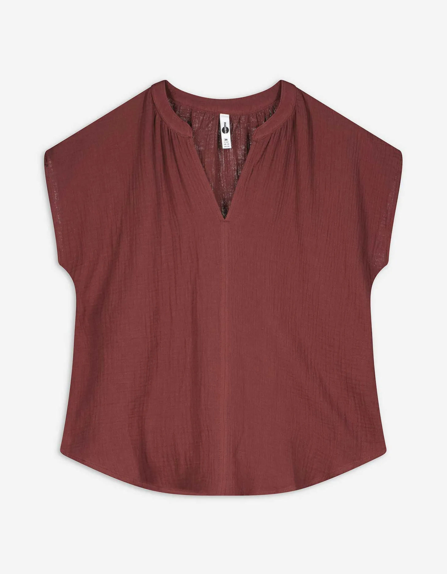 Blouse - Mousseline - donkerbruin