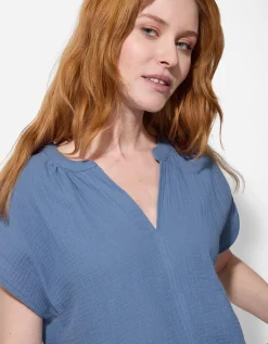 Blouse - Mousseline - lichtblauw