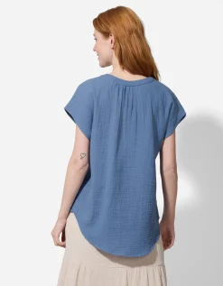 Blouse - Mousseline - lichtblauw