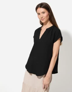 Blouse - Mousseline - zwart