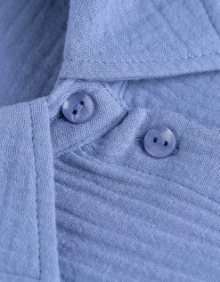Blouse - Overhemd kraag - blauw