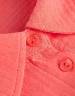 Blouse - Overhemd kraag - lichtrood