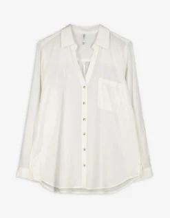 Blouse - Overhemd kraag - wit