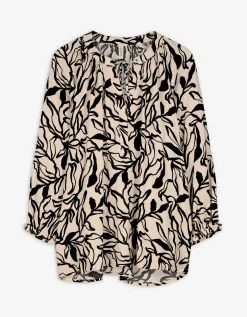 Blouse - Print all-over - beige