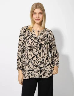 Blouse - Print all-over - beige