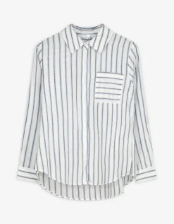 Blouse - Strepen - donkerblauw