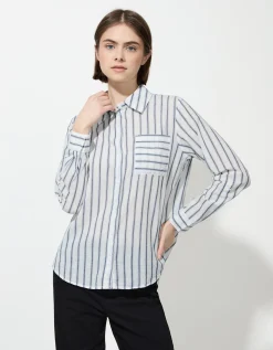 Blouse - Strepen - donkerblauw