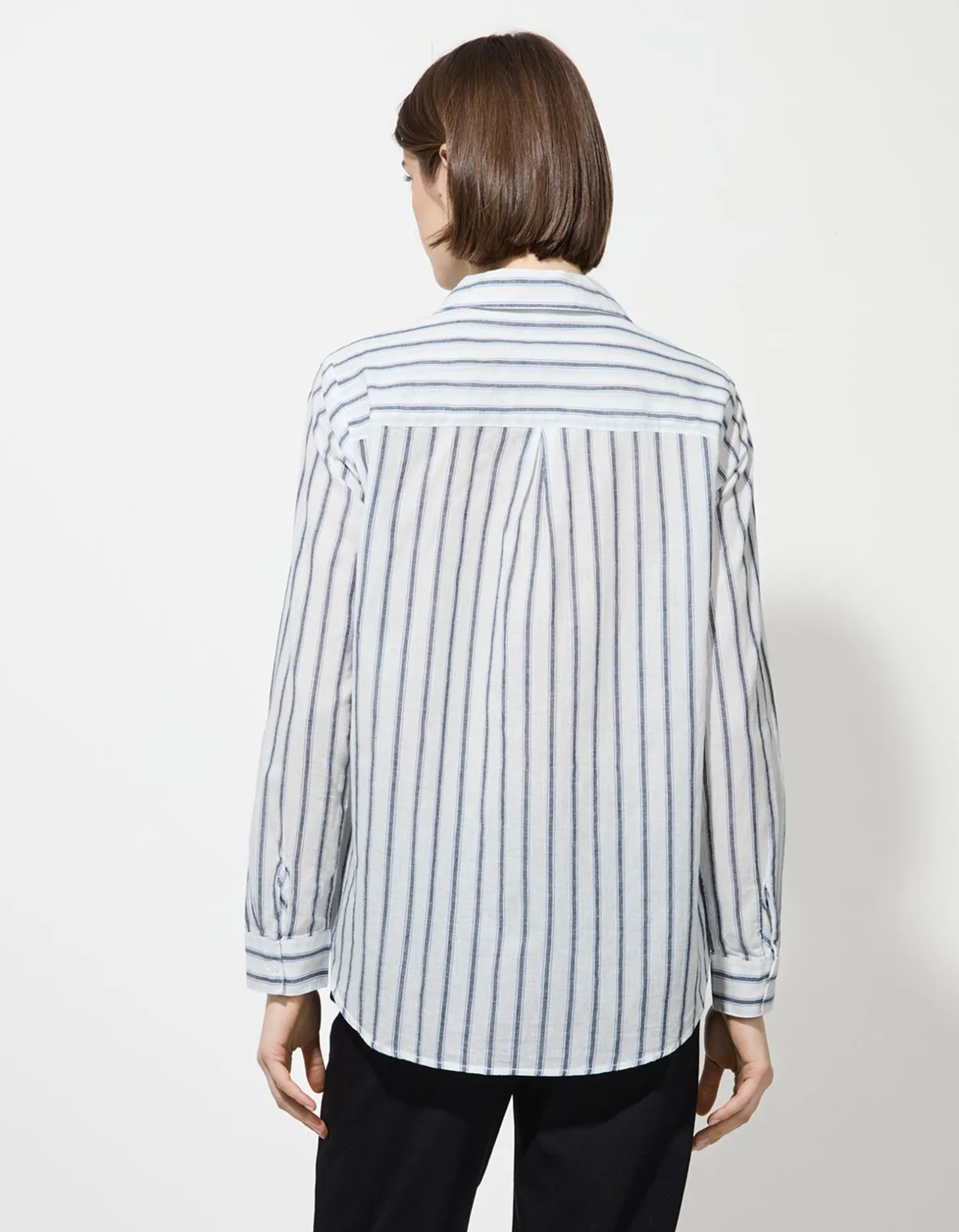 Blouse - Strepen - donkerblauw