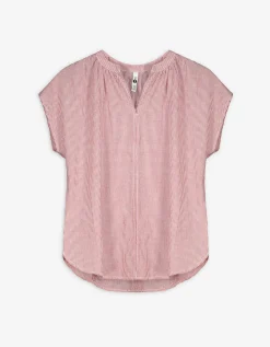 Blouse - V-hals - donkerrood