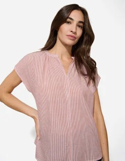 Blouse - V-hals - donkerrood