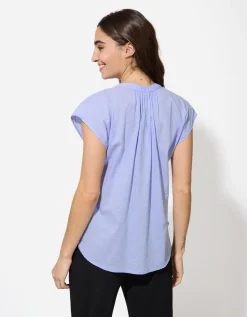 Blouse - V-hals - lichtblauw