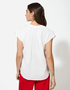 Blouse - V-hals - wit