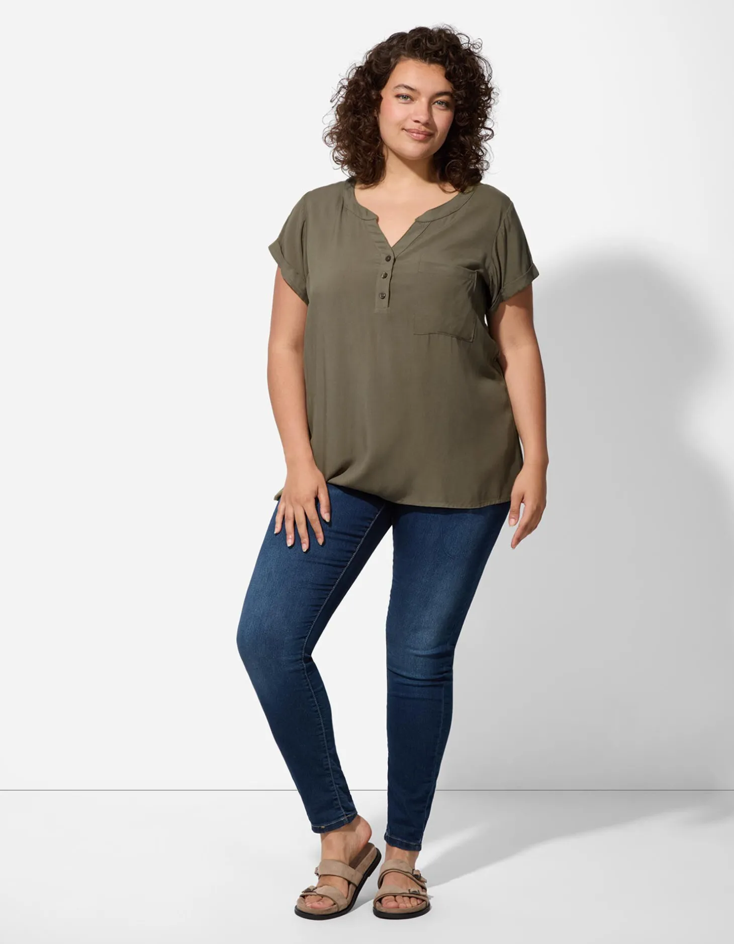 Blouse - Viscose - donkergroen