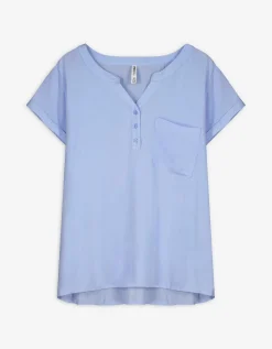 Blouse - Viscose - lichtblauw