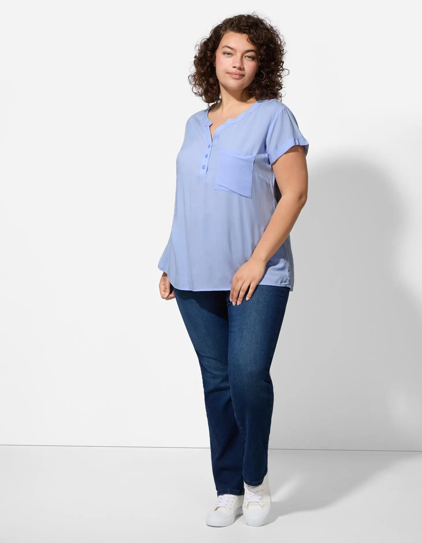 Blouse - Viscose - lichtblauw